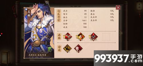 策魂三国马超属性技能图鉴