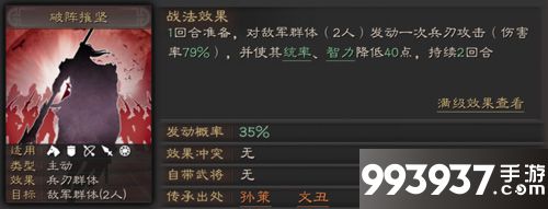 三国志战略版破阵摧坚怎么用