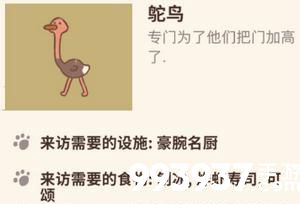 动物餐厅鸵鸟需要的设施