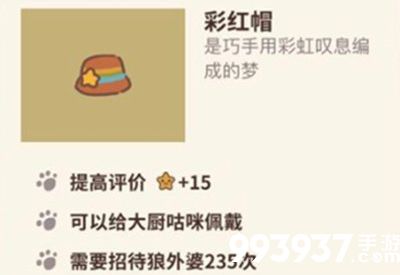 动物餐厅彩虹帽