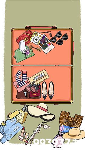 落樱小屋行李箱图片